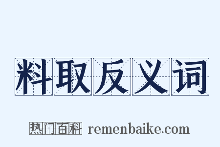 料取反义词是什么意思的图片
